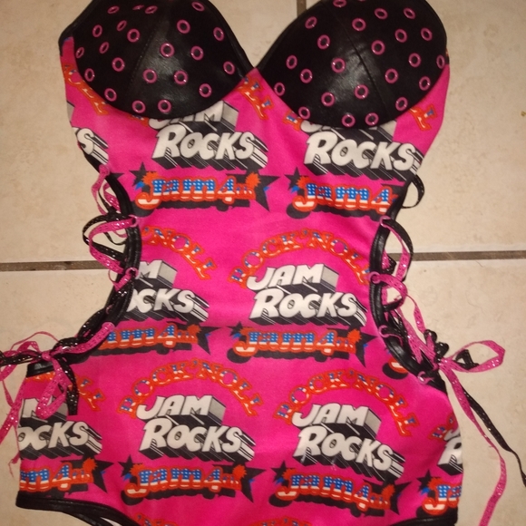 "Jam Rocks" Diva Pop Rock Star Stage Bodysuit - Picture 4 of 9